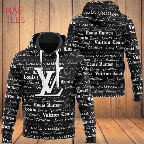 black white hoodie louis vuitton|louis vuitton black sweater.